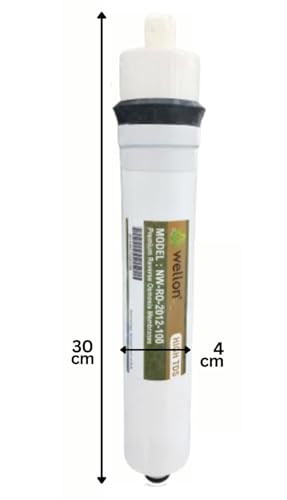 WELLON 100 GPD High TDS Membrane Suitable for All Types of ro Water Purifier (Works Till 4000 TDS) (White) - 1 PCS