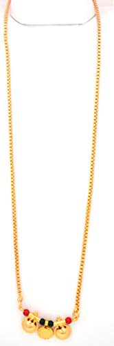 Image of Radha's Creations Golden Brass Mangalsutra Length 30.00 inches for Women