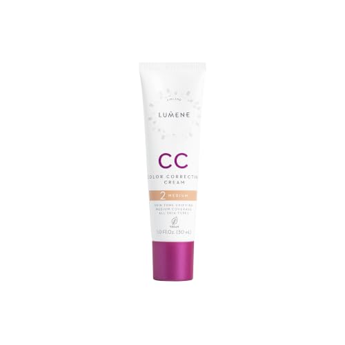 Lumene Color Correcting CC Cream - Lightweight Foundation - Medium Coverage - Redness Reducing Face...