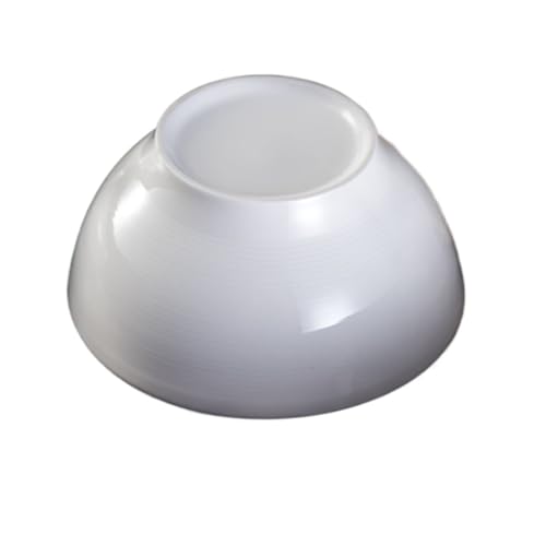 白い刷毛目円形陶磁器どんぶり電子レンジ対応シンプルご飯茶碗サラダ用 (4.5インチハンスボウル)