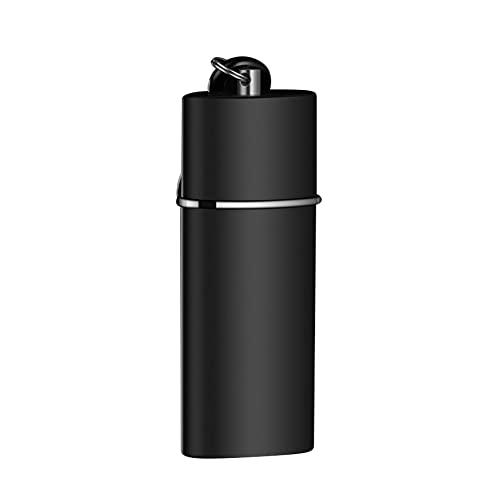 Surakey Creative Mini Ashtray Stainless Steel Portable Pocket Ashtray Car Outdoor Indoor Activities Sealed Ashtray Portable Table-top Ash Tray with Lid Mini Car Trash Can (Black)