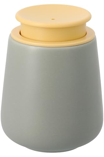 KATAZUKE 液体ソープ 美濃焼 ディスペンサー 300ml (オリーブグレー) mino雫 日本製 食器用洗剤 洗剤 化粧水 アルコール 陶器 片手で出せる 手動 キッチン