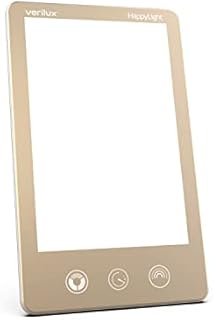 Verilux® HappyLight® Luxe - UV-Free LED Therapy Lamp, Bright White Light with 10,000 Lux, Adjustable Brightness and Color, Plus Countdown Timer - Wall Mount or Stand Included (Champagne Gold)