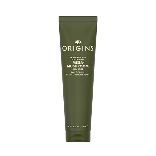 Origins Mega-Mushroom Face Cleanser | Great for Sensitive Skin | With Reishi Mushroom, 5 Fl Oz