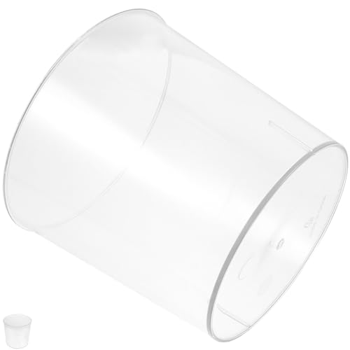 MAGICLULU Transparent Anti-fall Flower Vase Small Container for Flower Arranging and Decorative Plants Multifunctional Storage Bucket for Home and Office