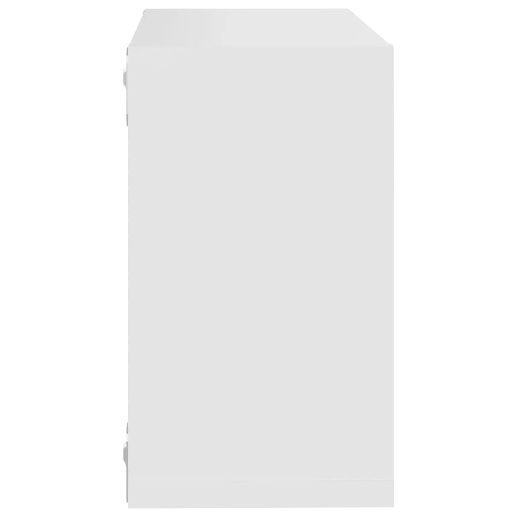 vidaXL 2X Etagères Cube Murales Etagères Suspendues Etagères Flottantes Salon Chambre Salle de Séjour Maison Intérieur Blanc 26x15x26 cm