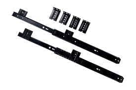 Image of Bosney Keyboard Tray Channel for Keyboard Support Black 350MM Durable Metal Channel Smooth Sliding Rail Mechanism Easy Installation Perfect Replacement Accessory for Office Home Desk - Pack of 7