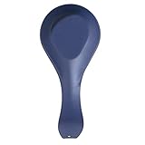 OGGI Stainless Steel Spoon Rest- Long Handle Holds Kitchen Utensils in Place, Great Spoon Rest for Kitchen Counter, Stove Top, or Coffee Station; Kitchen Accessories, Utensil Rest, Blue