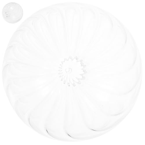 Image of Holibanna Modern Ceiling Lamp Shade Pumpkin Pattern Glass Lampshade Replacement for Pendant Light Fixtures Soft Comfortable Lighting Living Room Decor