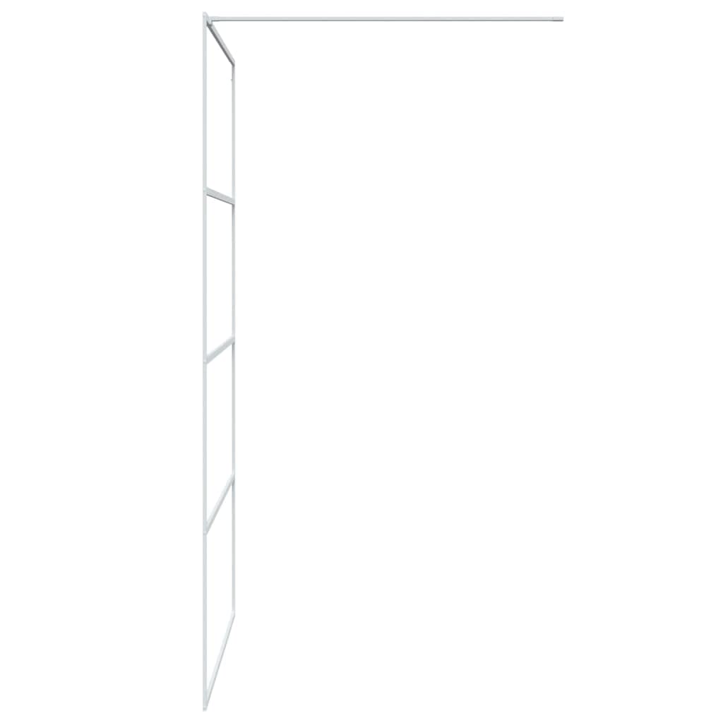 Mampara de ducha de cristal templado (115 x 195 cm, con marco de aluminio, ajustable, para ducha a pie)