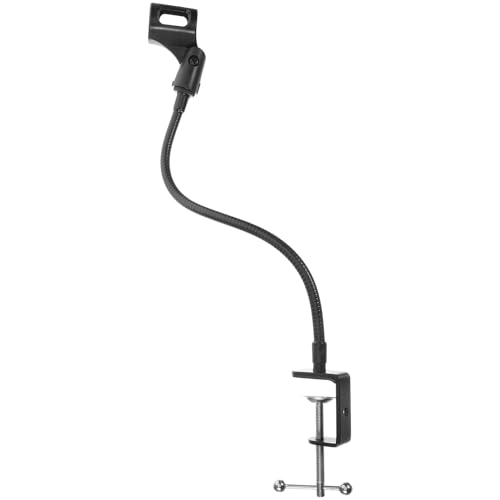 Adorainbow Soporte de Micrófono Ajustable Brazo Articulado Metálico, Abrazadera de Escritorio Base Sólida y Tubo Flexible para Teléfono Móvil, Adecuado para Grabación y Escenario