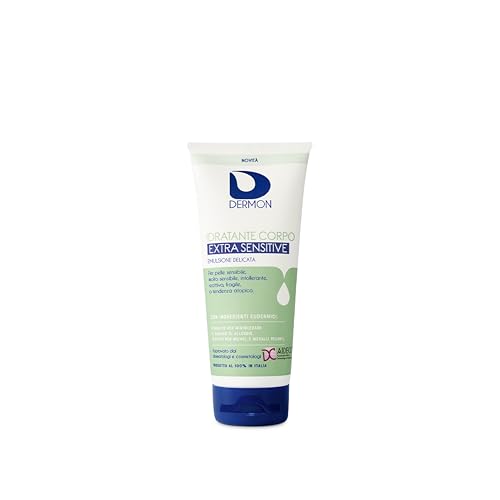 DERMON Idratante Corpo Extra Sensitive, Latte Idratante Corpo Sicuro per Pelli Sensibili, Extrasensibili e a Tendenza Atopica, Rispetta Il Ph Naturale della Pelle, 200 ml