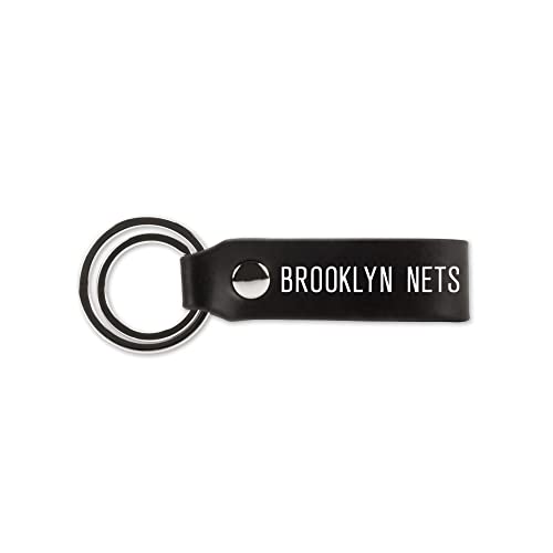 Rico Industries NBA Basketball Brooklyn Nets Laser Engraved Silicone Keychain