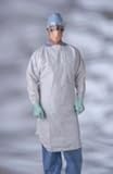 Medline Fluid-Resistant Microporous Film Heavyweight Gowns, Over-the-Head, Thumb Loops, Regular Size, White, Case of 40 Each