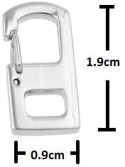 1 Pack 1.9cm Steel Rectangle Wiregate Spring Carabiner, Stainless Steel Wiregate Quick Release Carabiner, Key Ring Keychain Split Rings EDC Tools Gadgets Keys Hook Link Snap Clip Connector SS
