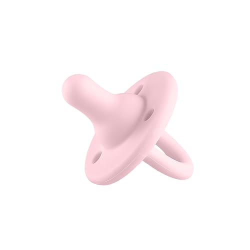 Image of Lee Lee and Me Newborn Pacifier - Blush - 100% Medical Grade Silicone Paci - Breast-Like Nipple for Natural Latch - BPA-Free - Size 0-18 Months