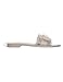 Guess Women's ELYZE Flat Sandal, Light Natural/Silver 110, 9