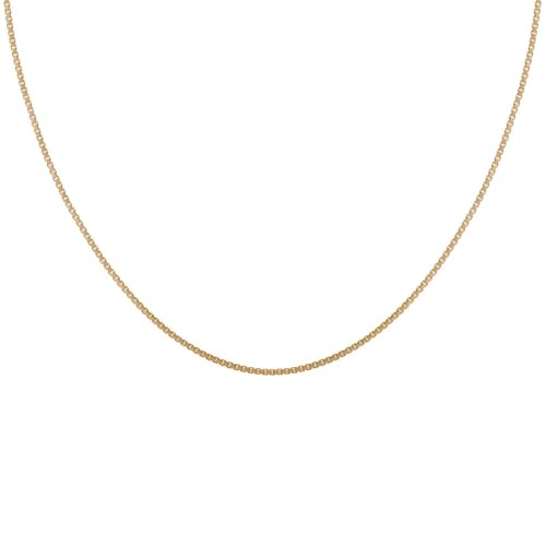 Chaine en Plaqué Or 1mm Maille Vénitienne Collier Femme Pendentif