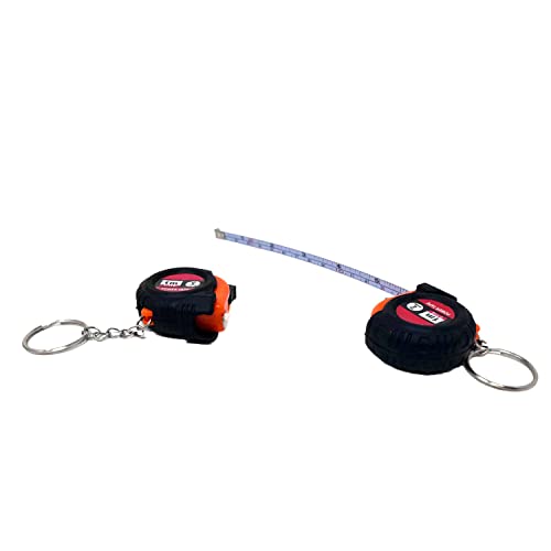 Tsy Tool T11G 3 Pieces 1M/3Ft Mini Keychain Portable Retractable Steel Tape Metric/Inch Measuring Tape Ruler Slide Lock For Body Measure thumb #6