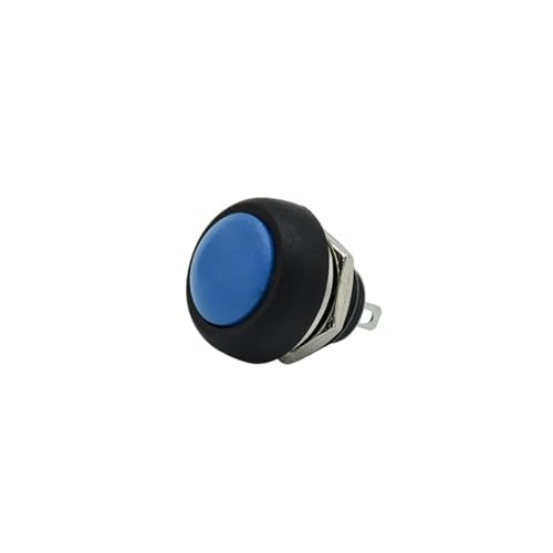Pulsadores momentáneos evitan cortocircuitos por humedad interruptor 12mm 1A 250V impermeable azul