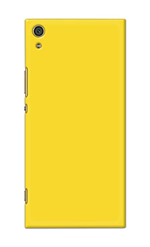 Image of Printed Hard Back Cover Case for Sony Xperia XA1 Ultra Back Cover (Plain Yellow) -1803