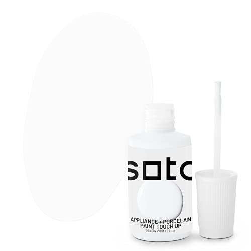 soto APPLIANCE + PORCELAIN PAINT TOUCH UP - High-gloss paint touch up for kitchen + bathrooms: sinks, bathtubs, appliances, metal surfaces, tile, fiberglass, glossy finishes, etc (No. 04 White Haze)