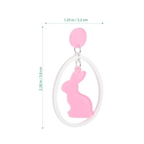 Boucles d'oreilles lapin de Pâques légères anti-irritation pour fille