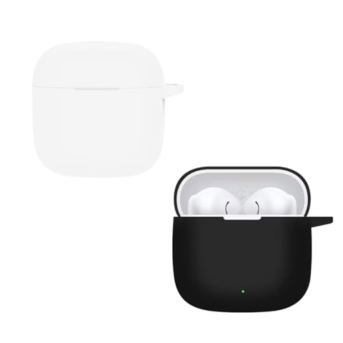 Silicio Custodie Protettiva Compatibile con gli auricolari HUAWEI FreeBuds SE 2Custodia protettiva antiurto Supporta la ricarica wireless-Nero+biancaã€2 pezziã€