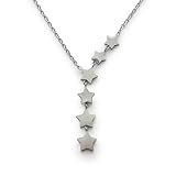 [ジュエル ボックス] JewelVOX ネックレス レディース サージカルステンレス 金属アレルギー対応 星 スター Y字 大人 (シルバー)