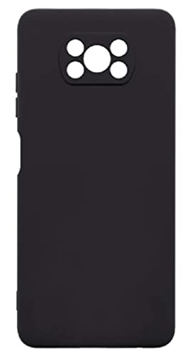 Image of Mobile Back Cover Case for Xiaomi Poco X3 (Silicone Case|CameraProtection|Black SC1510)