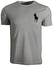 Polo Ralph Lauren Big Pony Crew Neck T-Shirt Summer 2021 (Grey, Small)