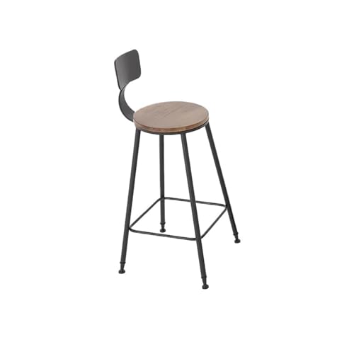 QuxetlRyz Taburetes de Bar Mesa de Bar Redonda pequeña de Madera Maciza de Hierro Forjado, Moderna, Sencilla, Informal, Taburete Alto(Red)