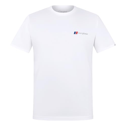 Berghaus Men's Class Logo T-Shirt | 100% Cotton Non-Technical T-Shirt, Pure White, XL