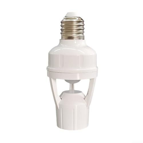 Portalampada E27 con sensore di movimento integrato per automazione dell'illuminazione, ritardo regolabile tra 16 e 300 secondi (1 pezzo)