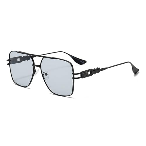 Lunettes de soleil vintage et surdimensionnées à monture métallique mixte