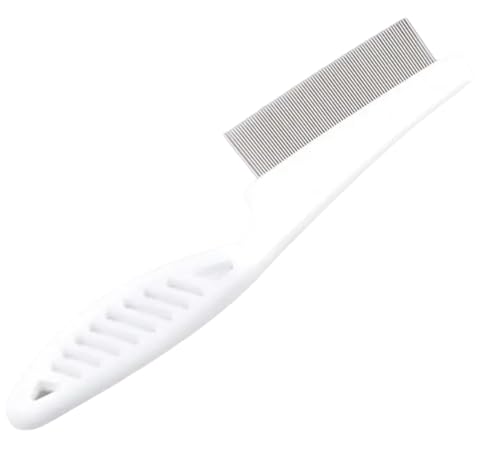 Flea Comb For Cats Dogs Rabbits/Flea & Nits Comb/Flea Removal Brush/Stainless Steel Grooming Comb For Lice Rounded Teeth