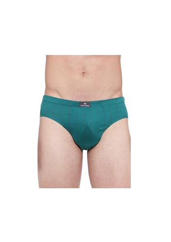 Image of Crystal Italia Brief Men's Super Combed Cotton Checkered Brief with Concealed Waistband | Assorted | (Pack of 2)