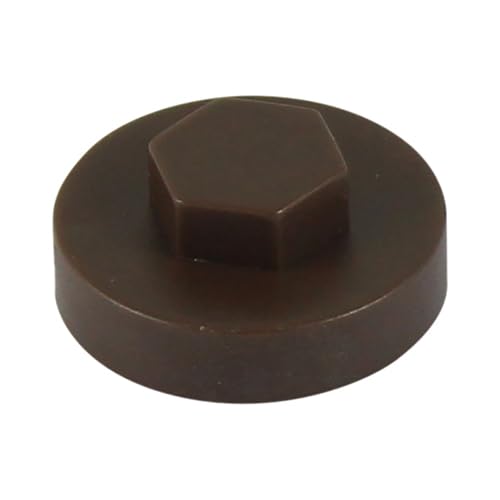 HEX TEK Roofing Screw CLADDING CAPS - 16mm or 19mm Coverage / 8mm Recess (PK 100) (VanDyke Brown, 16mm) — image 1