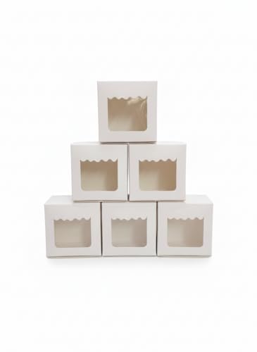 Image of white 1 Brownie Packaging Box | 3x3x2 Inches | single brownies | donut, Macaron, Cookies-box, Candle & Small Gifts | Ideal for Home Bakers | Pack of 25