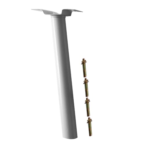 Poste de fijación de metal blanco con diseño estructural simple 2