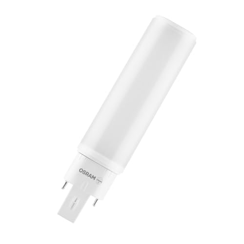 OSRAM DULUX D/E 13 Lámpara LED para casquillo G24Q-2, 6 vatios, 660 lúmenes, blanco frío (4000K), giratoria, sustituye a la lámpara Dulux convencional de 13W