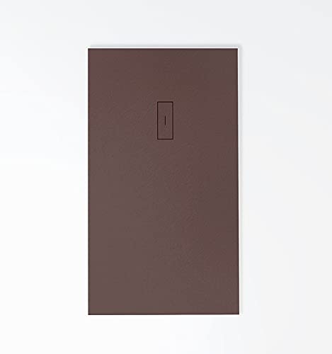 Plato de ducha resina diseño exclusivo color WENGUÉ Extraplano, incluye válvula con tapa imantada todas las medidas disponibles 5 Años de garantía. Textura pizarra antideslizante C-3.Capa de GEL COAT