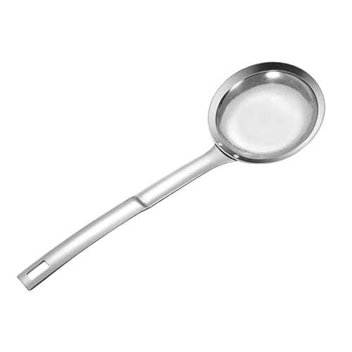Colador de malla fina, cuchara espumadera de acero inoxidable para cocinar