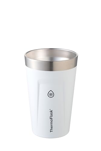 タケヤ公式 タンブラー 500ml 真空 断熱 二重構造 Thermo Flask スタックタンブラー ステンレス 保冷 保温 熱湯 目盛り シリコーンバンパー 付き キャンプ スポーツ ワークアウト アウトドア サーモフラスク TAKEYA ホワイト