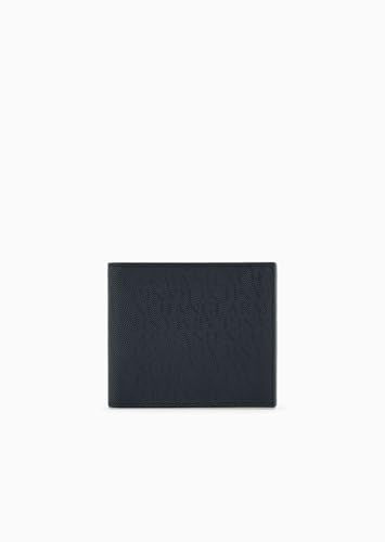 Image of Armani Exchange Men's Armani Exchange Logo Bifold Navy /Mirage Grey, One Size, Small