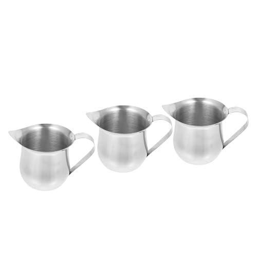Operitacx 3個 コーヒー 泡立て器 カップ ピッチャー 用 カプチールク 泡立て器 カップ コーヒー マグカップ ステンレス スチール