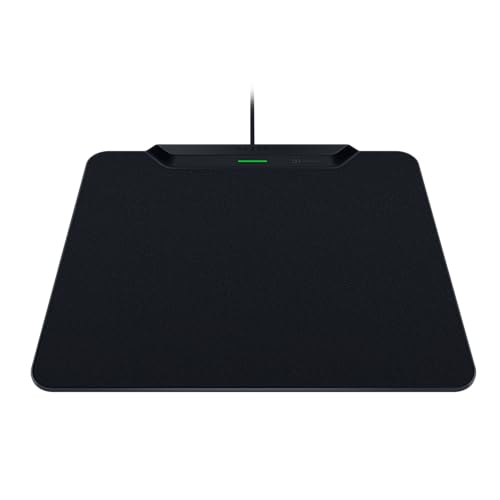 Image of Razer HyperFlux V2 Wireless Charging Mouse Pad System for Gaming Mice, Gaming Mouse Mat & Charging Puck (LED Charging Indicator, Non-Slip Rubber Feet, Car Pairing, USB Port), Black