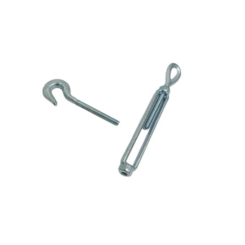 Prolinemax tensor galvanizado con gancho y ojal de 5/8'' x 6'' con capacidad de 2250 lbs, acero forjado miniatura 6
