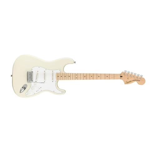 Image of Fender Squier Affinity Series Stratocaster Electric Guitar with Gig-Bag, Polishing Cloth, Strap, Picks & E-Book - Olympic White