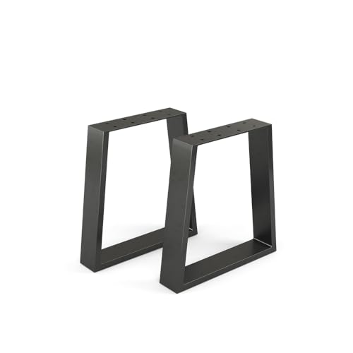 Vicco Tischbeine, Tischfüsse, Schwarz, 40 x 42 cm Trapezförmig